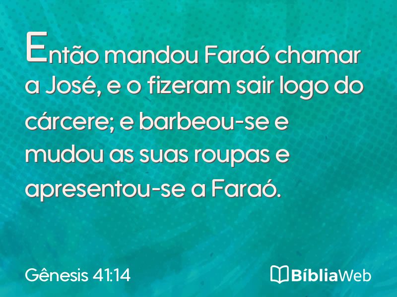 Gênesis 41:14 em imagem para compartilhar
