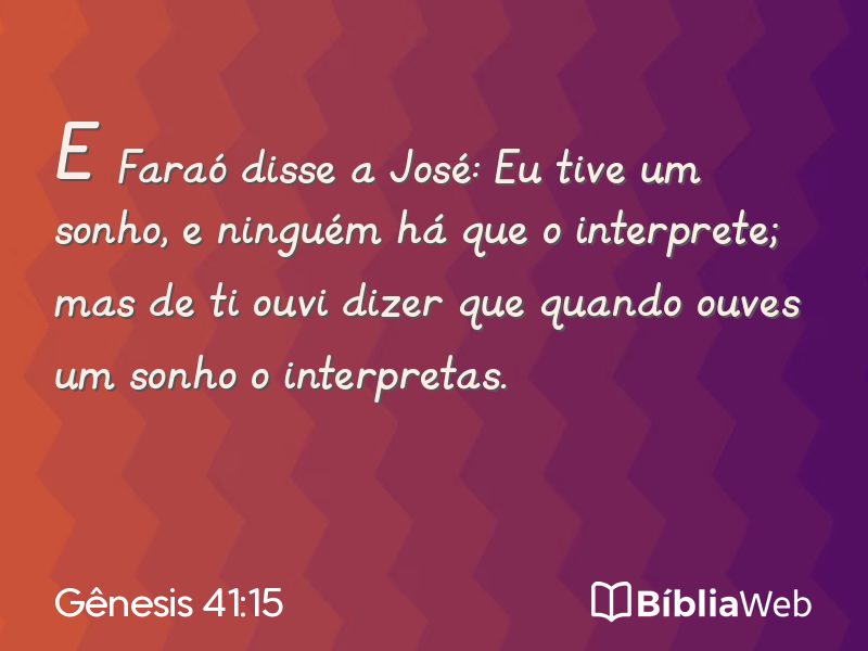 Gênesis 41:15 em imagem para compartilhar