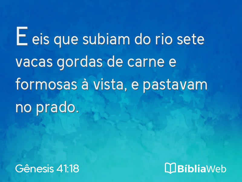 Gênesis 41:18 em imagem para compartilhar