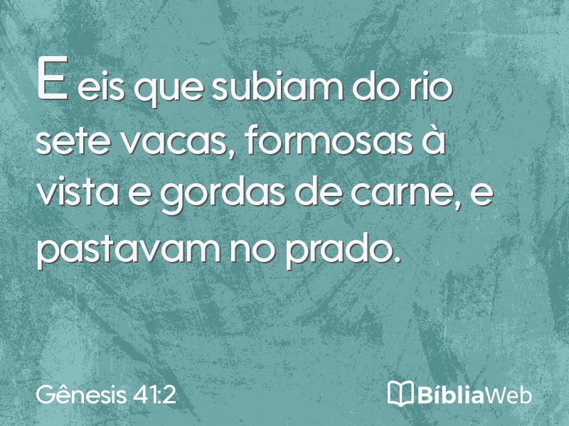 Gênesis 41:2 em imagem para compartilhar