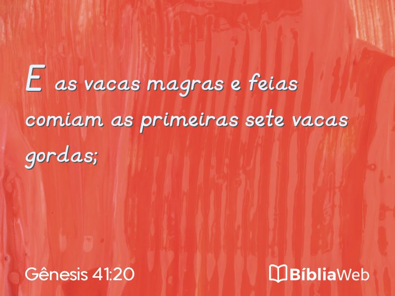 Gênesis 41:20 em imagem para compartilhar