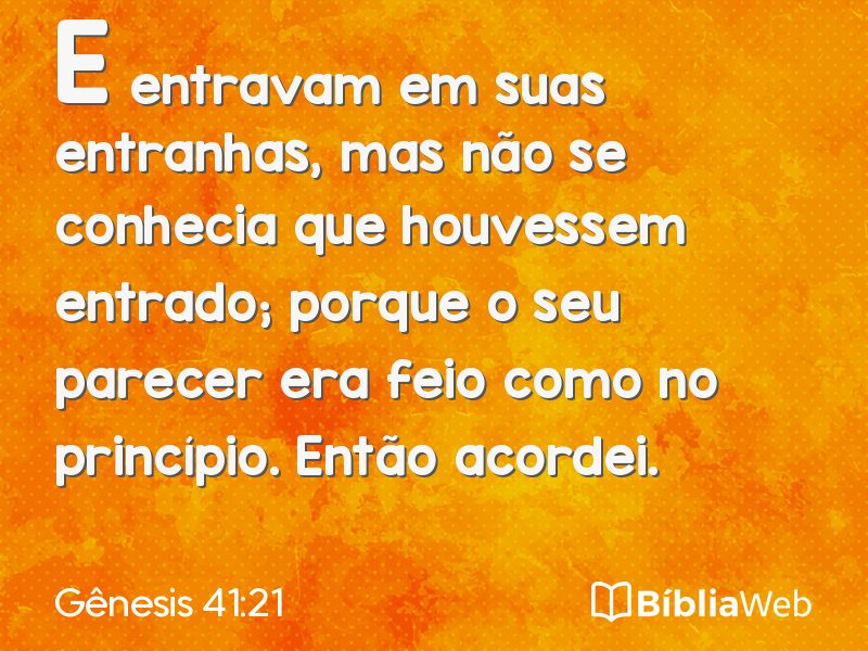 Gênesis 41:21 em imagem para compartilhar
