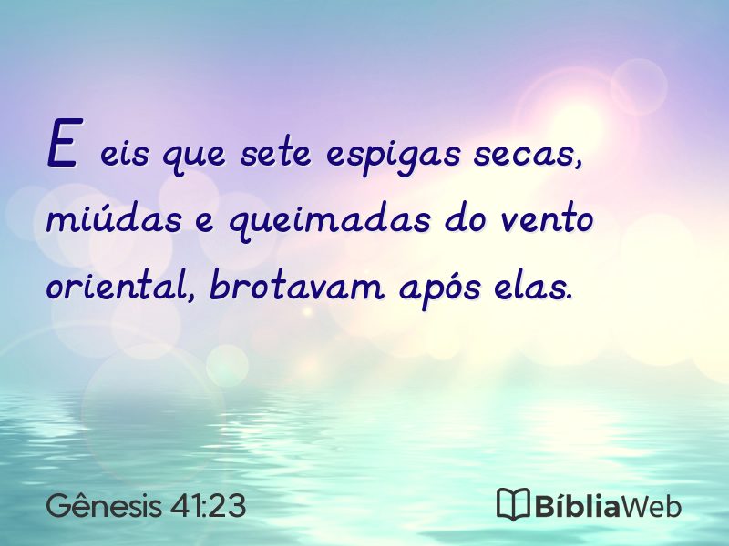Gênesis 41:23 em imagem para compartilhar