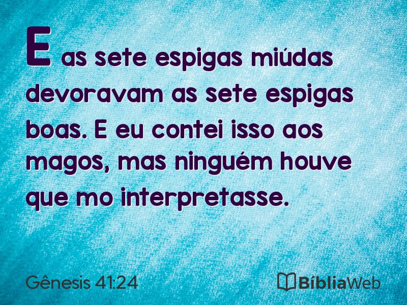 Gênesis 41:24 em imagem para compartilhar
