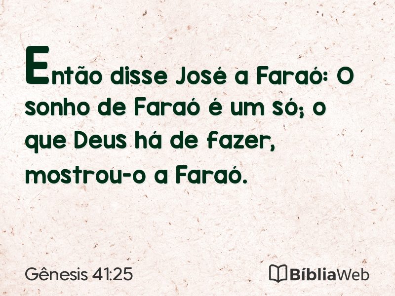 Gênesis 41:25 em imagem para compartilhar