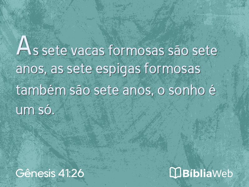 Gênesis 41:26 em imagem para compartilhar