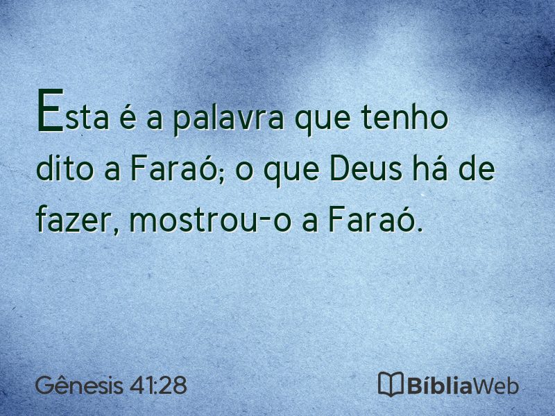 Gênesis 41:28 em imagem para compartilhar