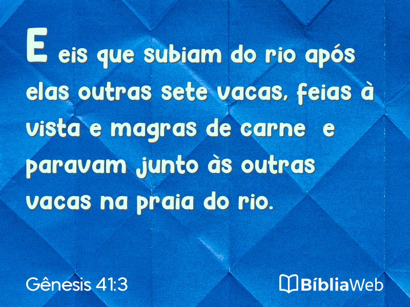 Gênesis 41:3 em imagem para compartilhar