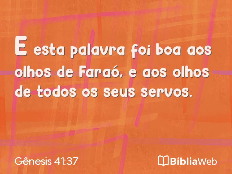 Gênesis 41:37 em imagem para compartilhar