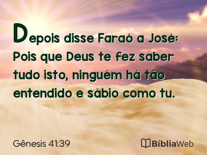 Gênesis 41:39 em imagem para compartilhar