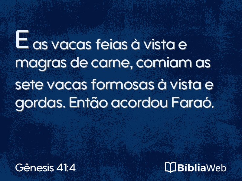 Gênesis 41:4 em imagem para compartilhar