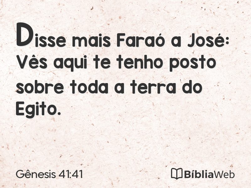 Gênesis 41:41 em imagem para compartilhar