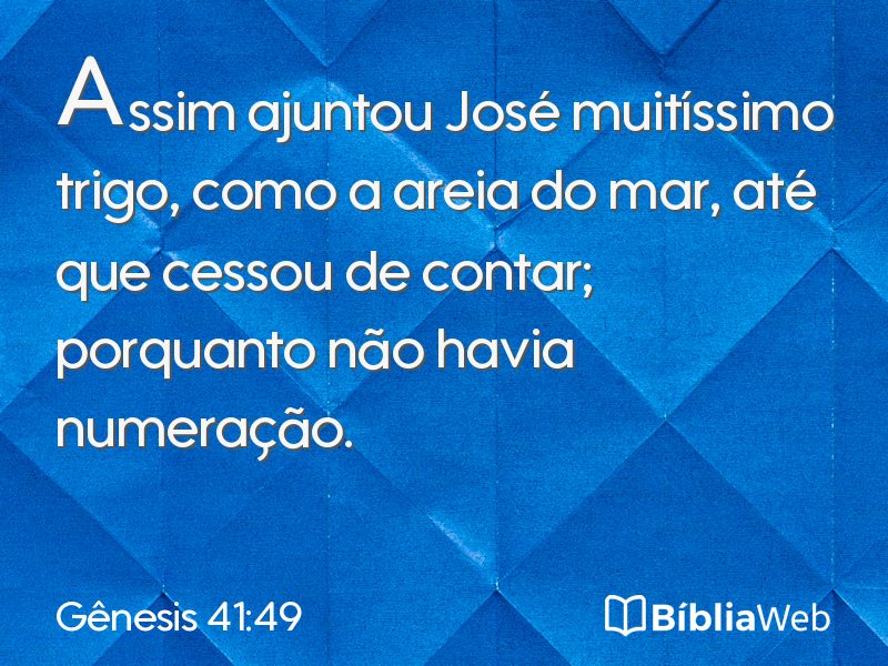 Gênesis 41:49 em imagem para compartilhar