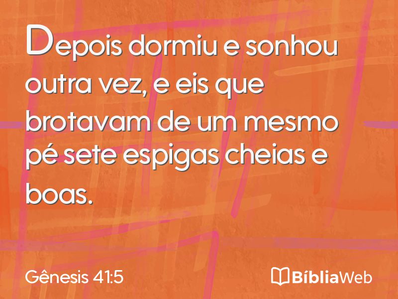 Gênesis 41:5 em imagem para compartilhar