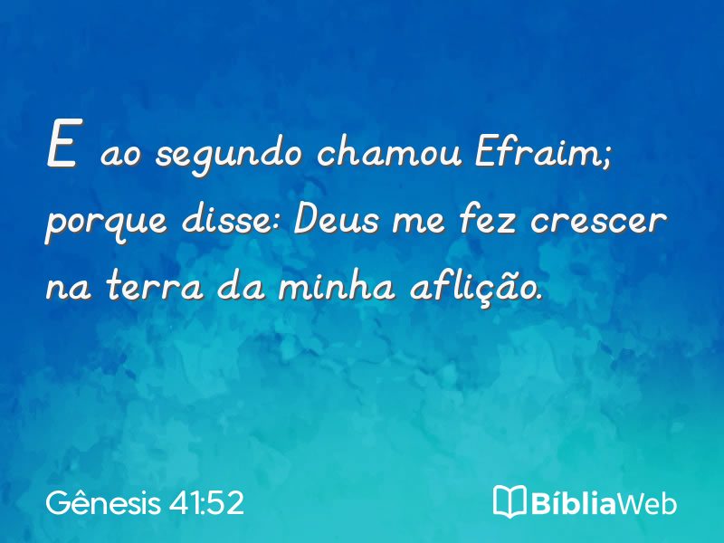 Gênesis 41:52 em imagem para compartilhar