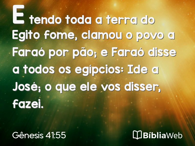 Gênesis 41:55 em imagem para compartilhar