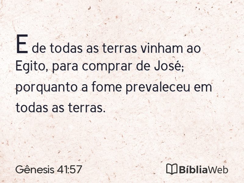 Gênesis 41:57 em imagem para compartilhar