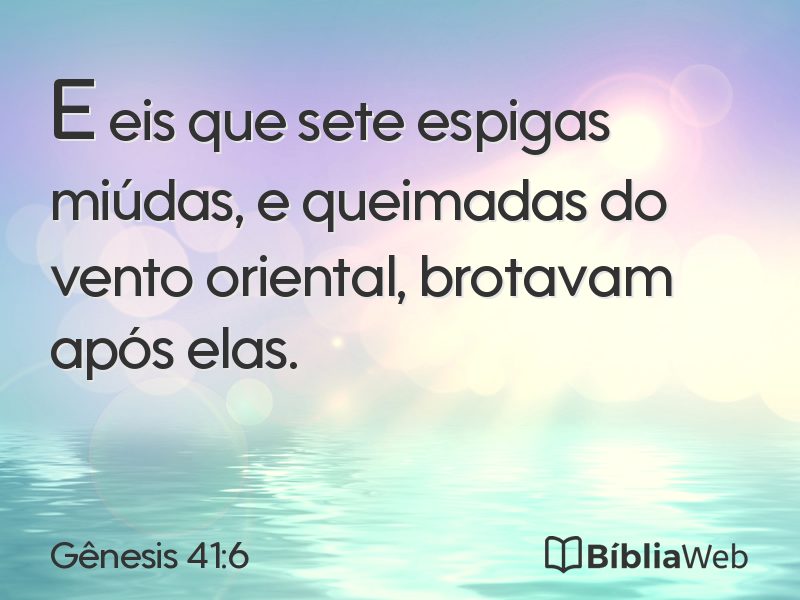 Gênesis 41:6 em imagem para compartilhar