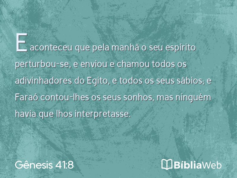 Gênesis 41:8 em imagem para compartilhar