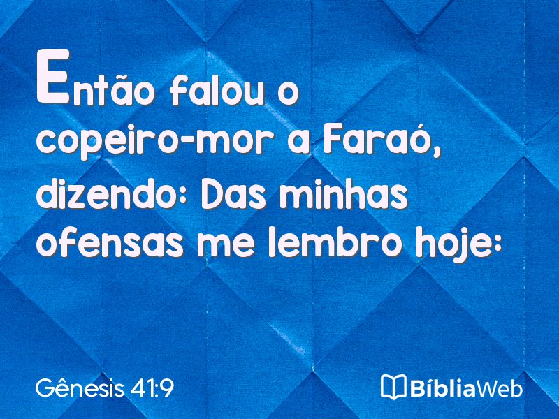 Gênesis 41:9 em imagem para compartilhar