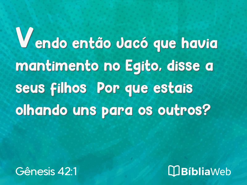 Gênesis 42:1 em imagem para compartilhar
