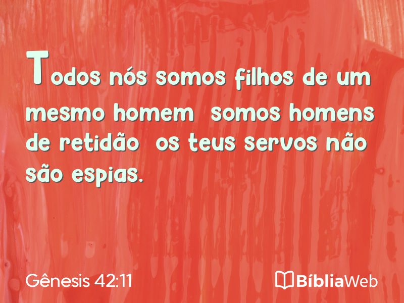 Gênesis 42:11 em imagem para compartilhar