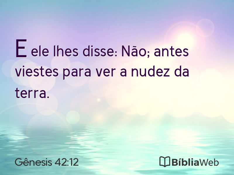 Gênesis 42:12 em imagem para compartilhar