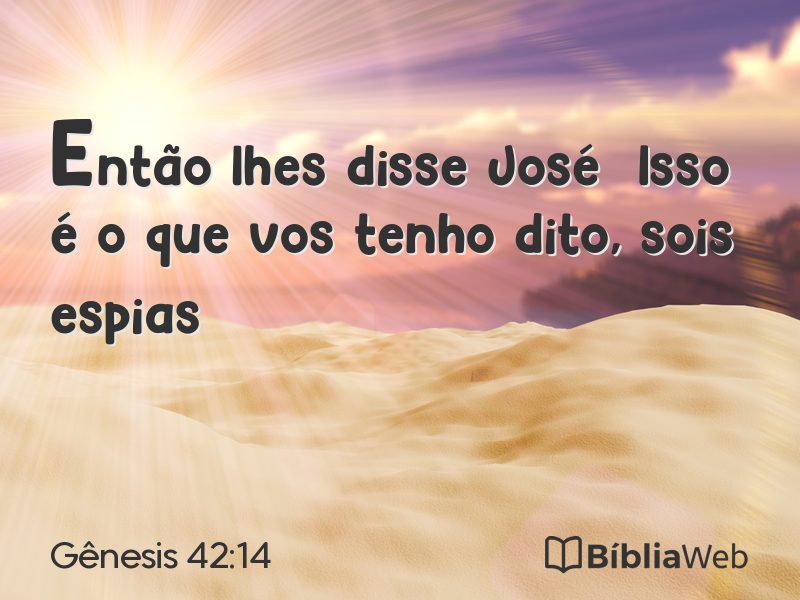 Gênesis 42:14 em imagem para compartilhar