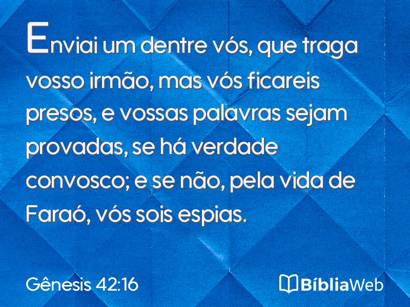 Gênesis 42:16 em imagem para compartilhar