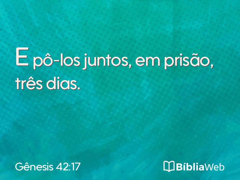 Gênesis 42:17 em imagem para compartilhar