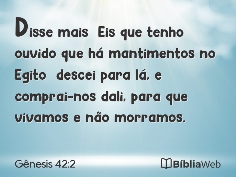 Gênesis 42:2 em imagem para compartilhar