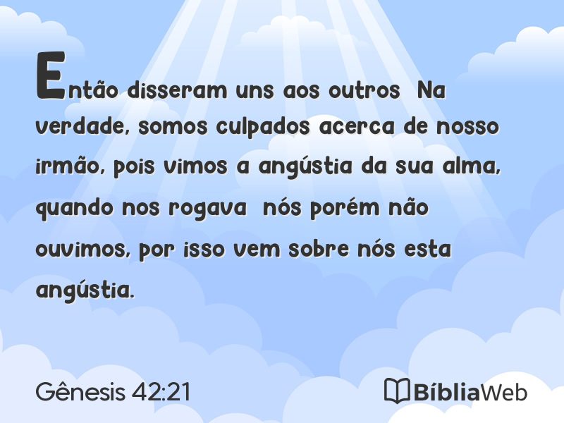 Gênesis 42:21 em imagem para compartilhar