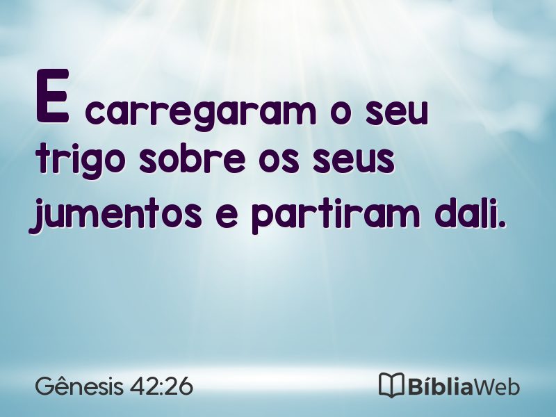 Gênesis 42:26 em imagem para compartilhar