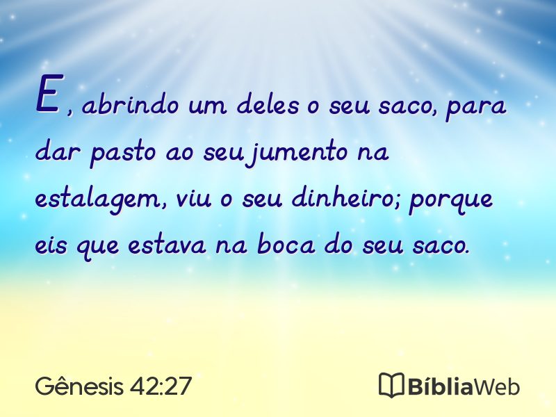 Gênesis 42:27 em imagem para compartilhar