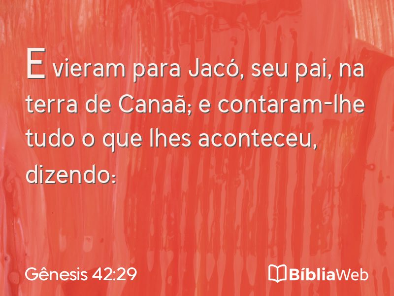 Gênesis 42:29 em imagem para compartilhar