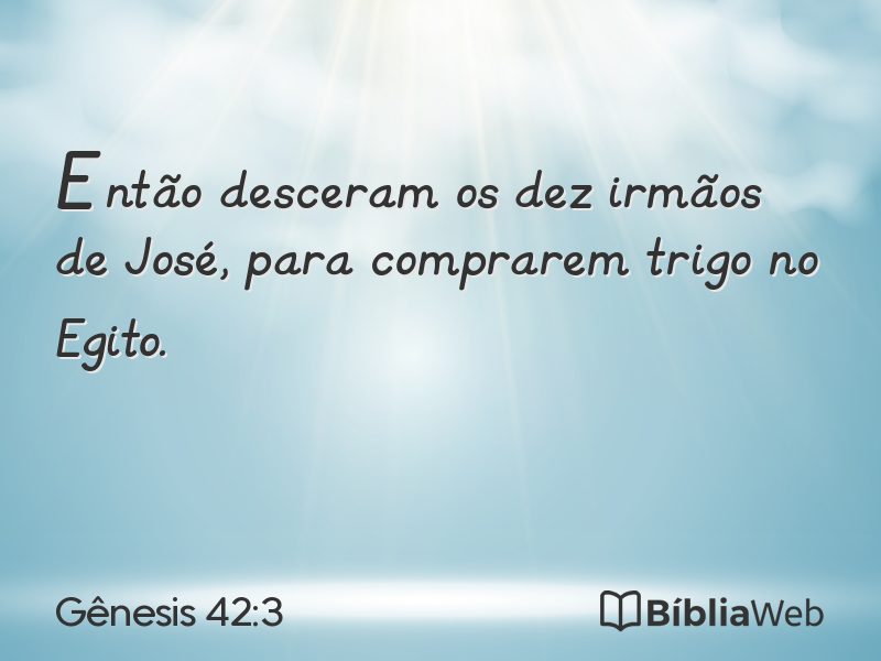 Gênesis 42:3 em imagem para compartilhar