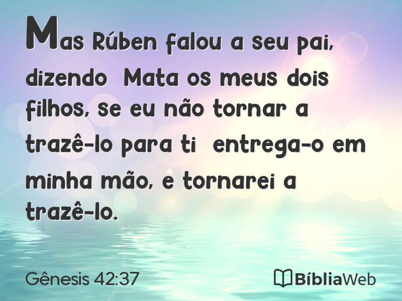 Gênesis 42:37 em imagem para compartilhar