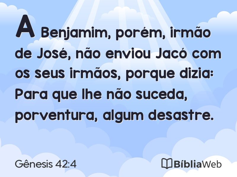 Gênesis 42:4 em imagem para compartilhar