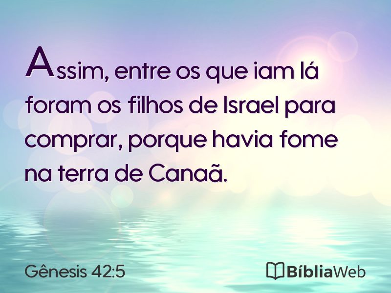 Gênesis 42:5 em imagem para compartilhar