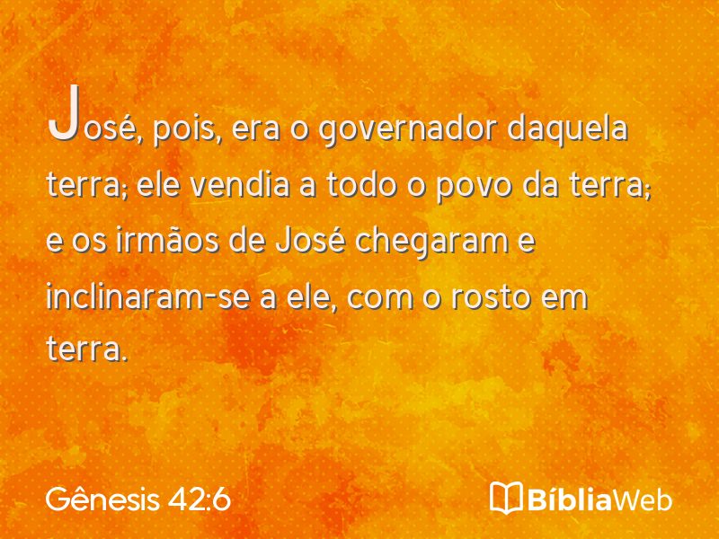 Gênesis 42:6 em imagem para compartilhar