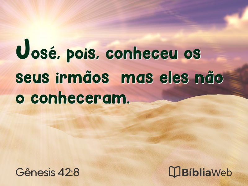 Gênesis 42:8 em imagem para compartilhar