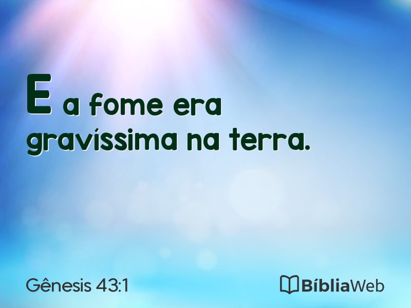Gênesis 43:1 em imagem para compartilhar