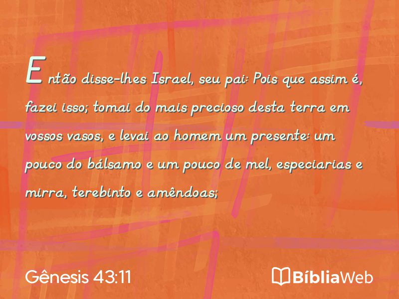 Gênesis 43:11 em imagem para compartilhar