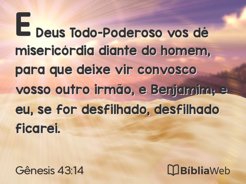 Gênesis 43:14 em imagem para compartilhar
