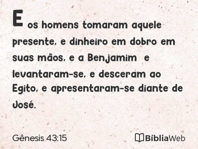 Gênesis 43:15 em imagem para compartilhar