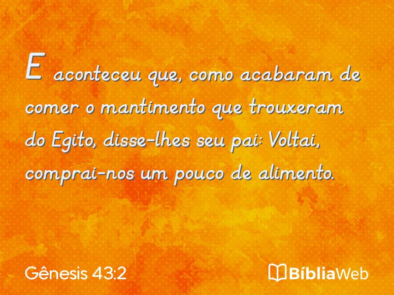 Gênesis 43:2 em imagem para compartilhar