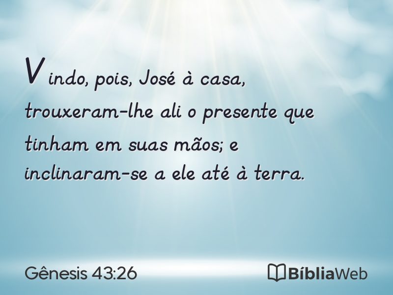 Gênesis 43:26 em imagem para compartilhar