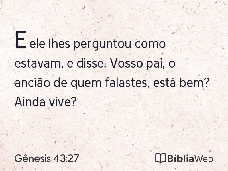 Gênesis 43:27 em imagem para compartilhar