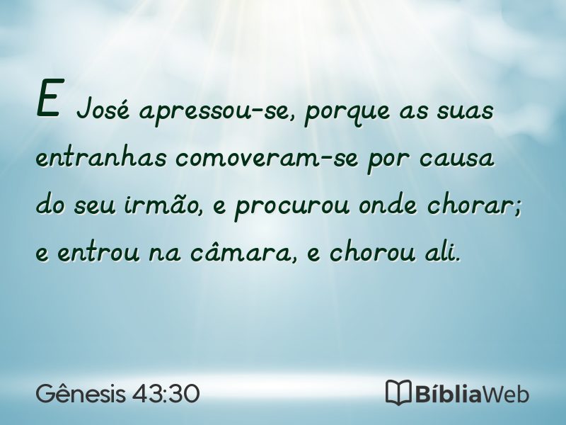 Gênesis 43:30 em imagem para compartilhar