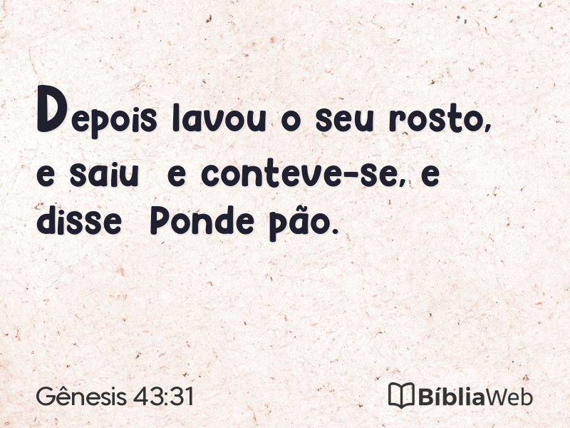 Gênesis 43:31 em imagem para compartilhar